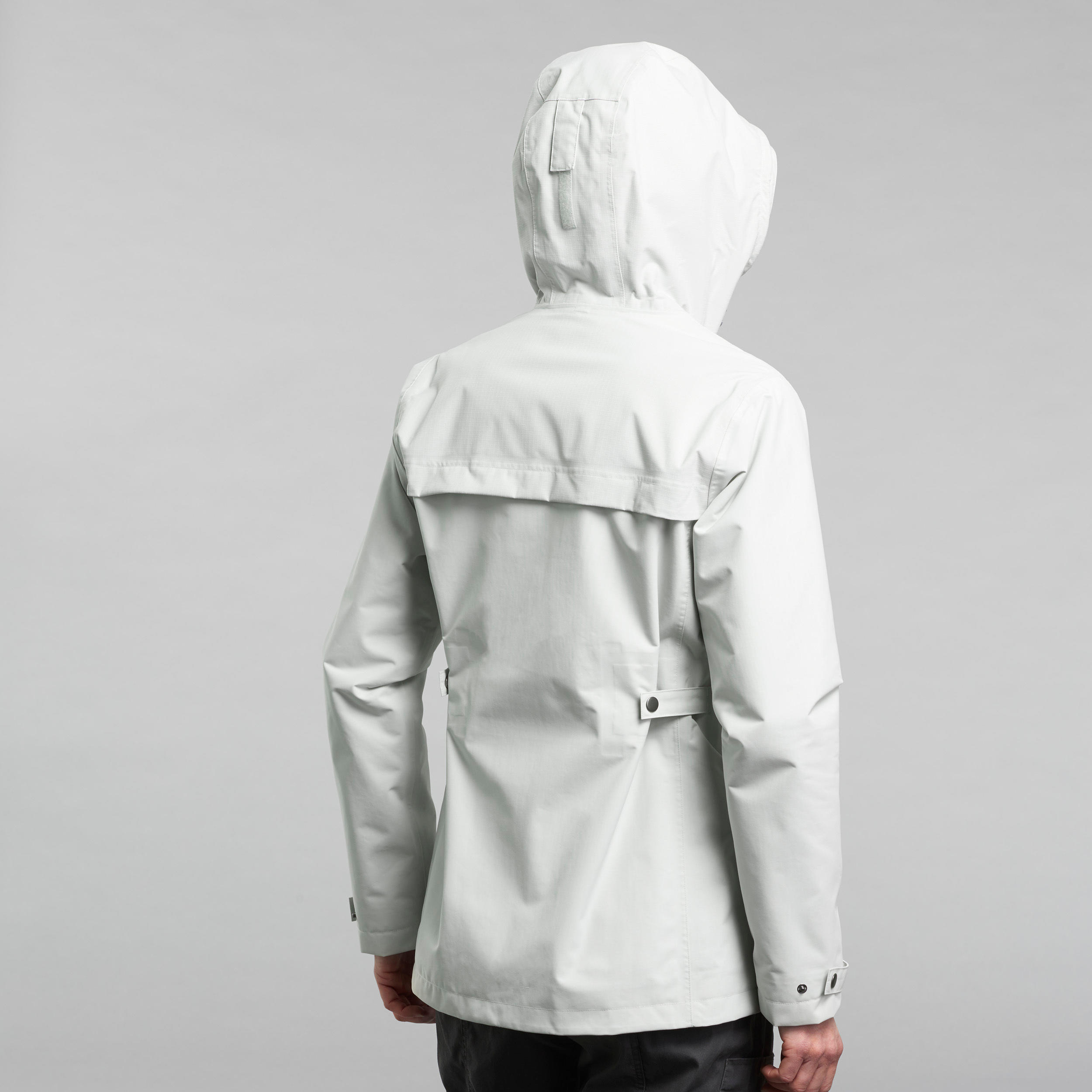 Women's 3in1 Waterproof Comfort 0°C Travel Trekking Jacket-TRAVEL100 Light Grey 6/12