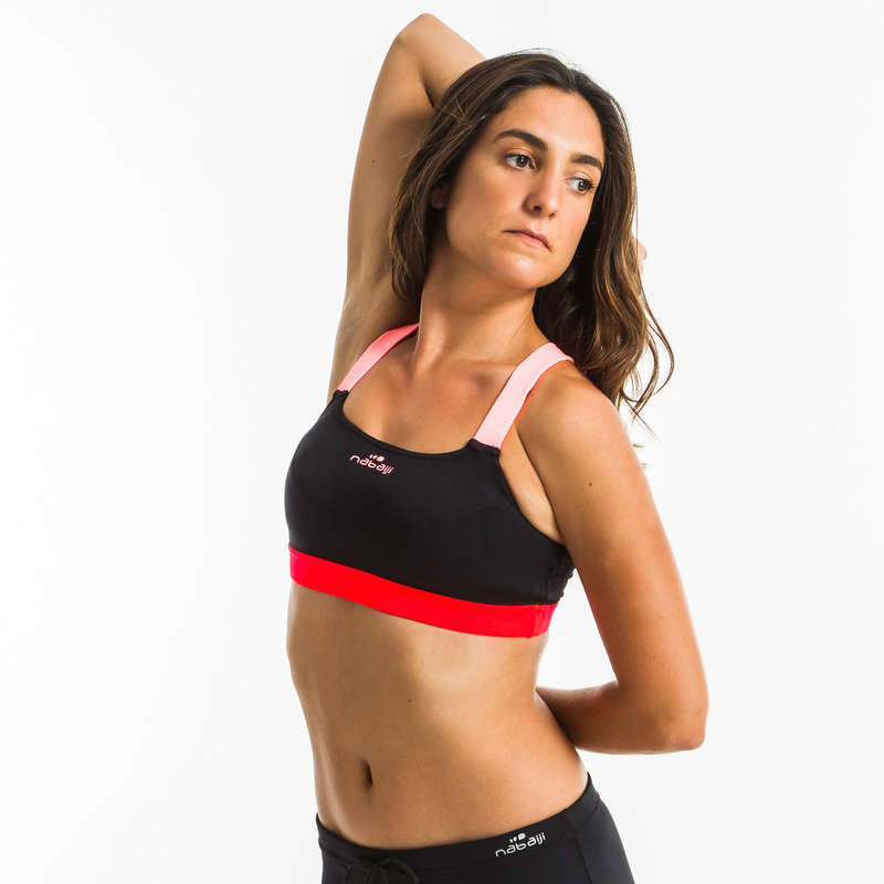 AQUAGYM AQUABIKE SWIMSUITS/MATERIAL All Watersports - WOMEN’S SWIM TOP ANNA BLACK OR NABAIJI - All Watersports