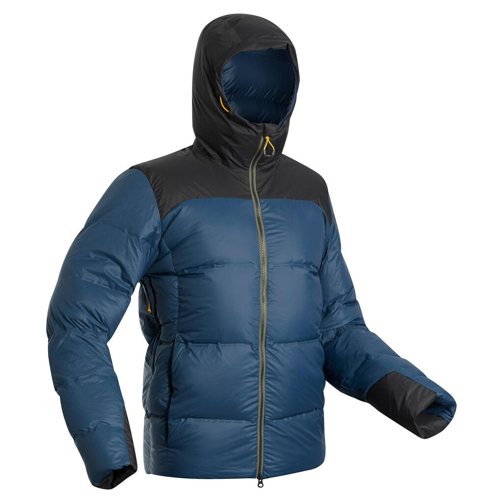 Vīriešu kalnu trekinga dūnu jaka “Trek 900”, līdz –18 °C temperatūrai, zila