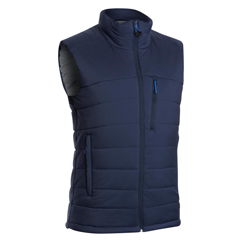 Gilet doudoune sans manche en ouate de trek montagne - TREK 500 marine - homme