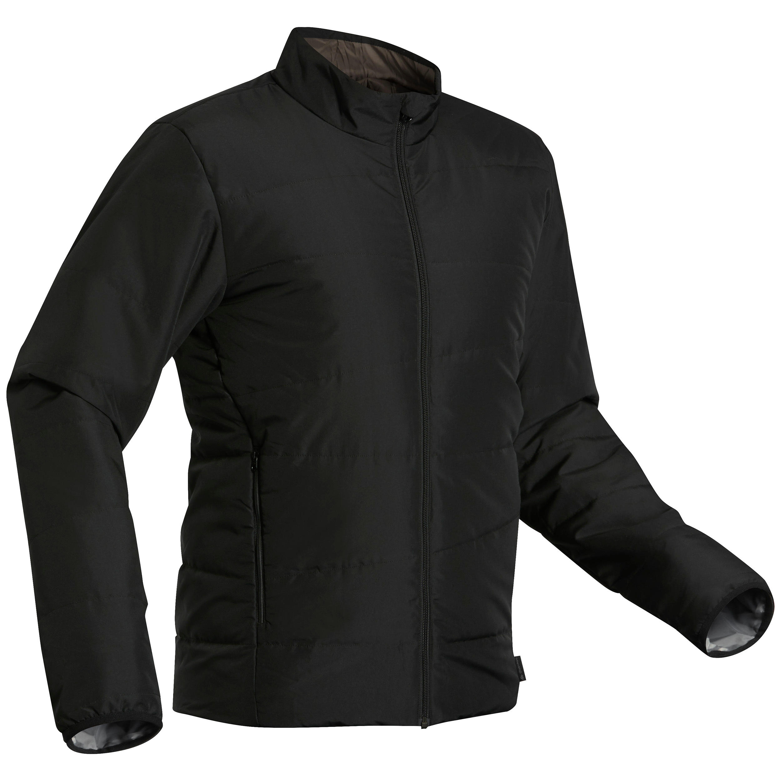 NH100 Men s Hiking Padded Jacket Beige FORCLAZ Decathlon