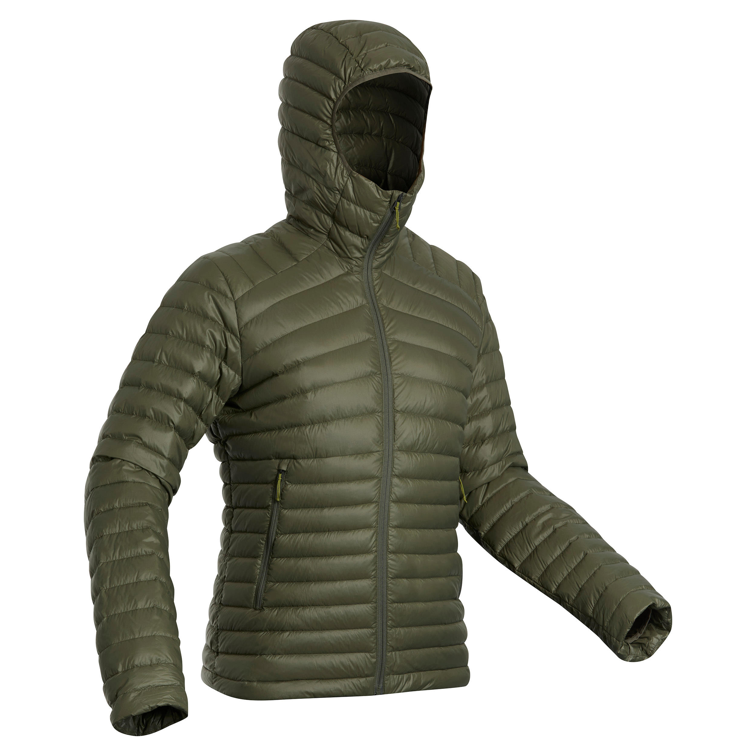 hooded green jacket