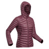 Women’s Mountain Trekking Down Jacket with Hood - MT100 -5°C Burgundy