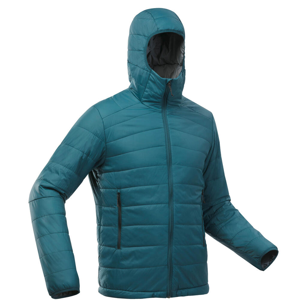 Wattierte Jacke Herren bis -5 °C Kapuze Trekking - MT100 
