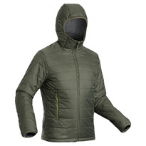 Куртка утепленная мужская зеленая TREK 100 Forclaz