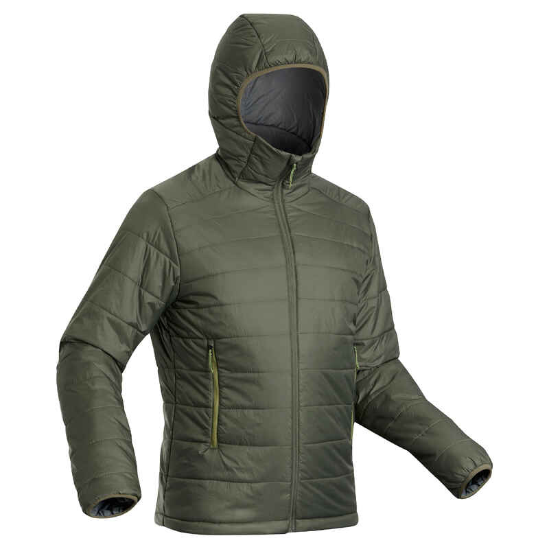 Wattierte Jacke Herren Trekking mit Kapuze Komfort bis 5 °C - MT100 