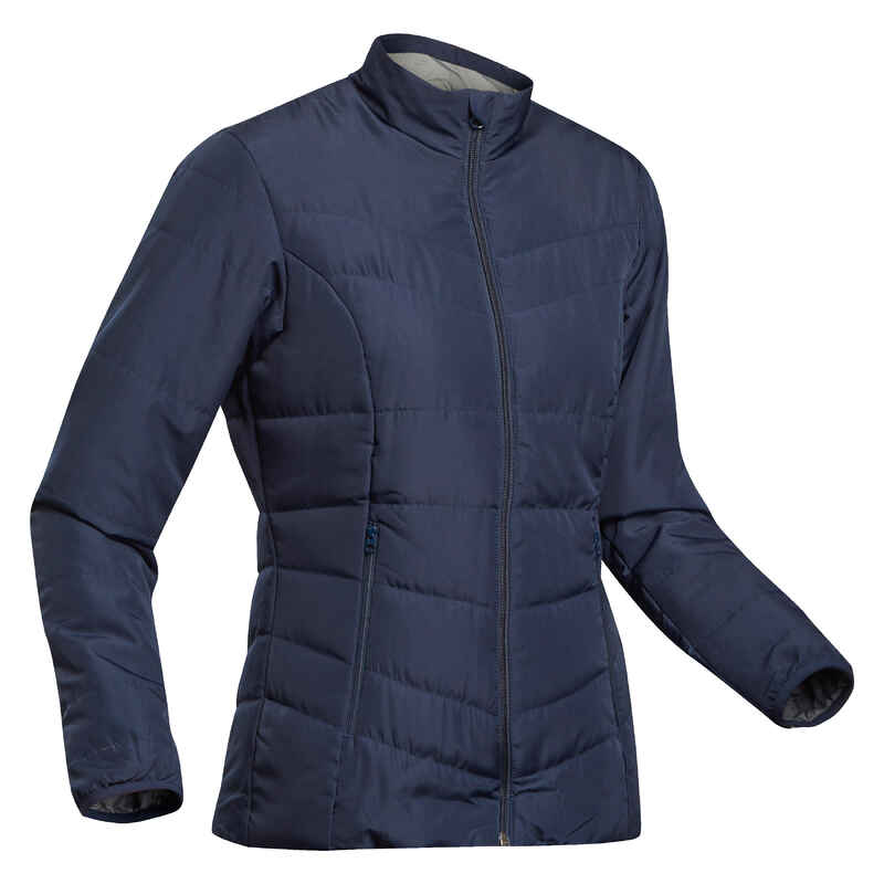 Wattierte Jacke Damen bis 0 °C Trekking - MT50 marineblau