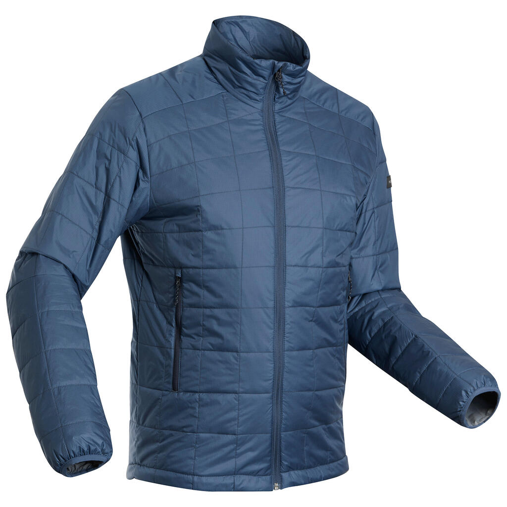 Wattierte Jacke Herren bis -5 °C Bergtrekking - MT100 blau 