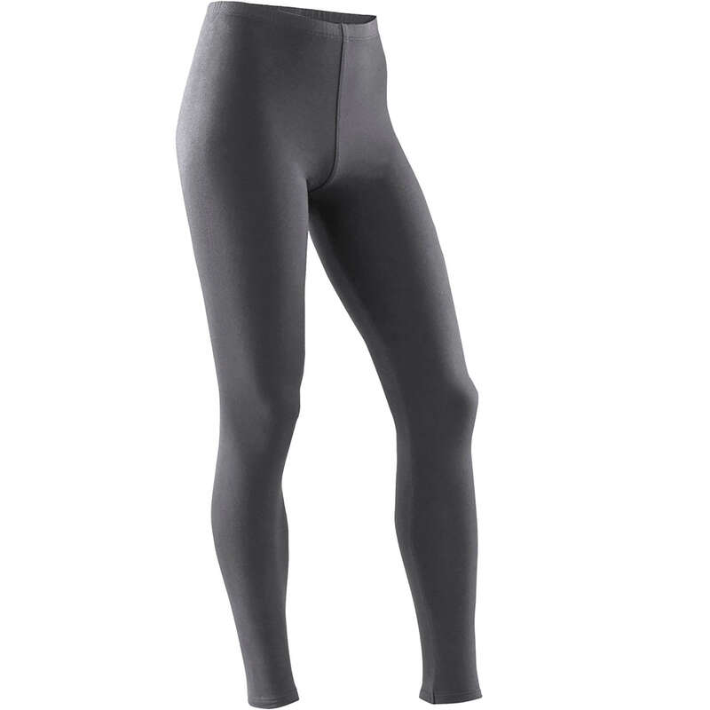 GIRL EDUCATIONAL GYM APPAREL Fitness and Gym - Girls' Gym Leggings 100 - Grey DOMYOS - Gym Activewear