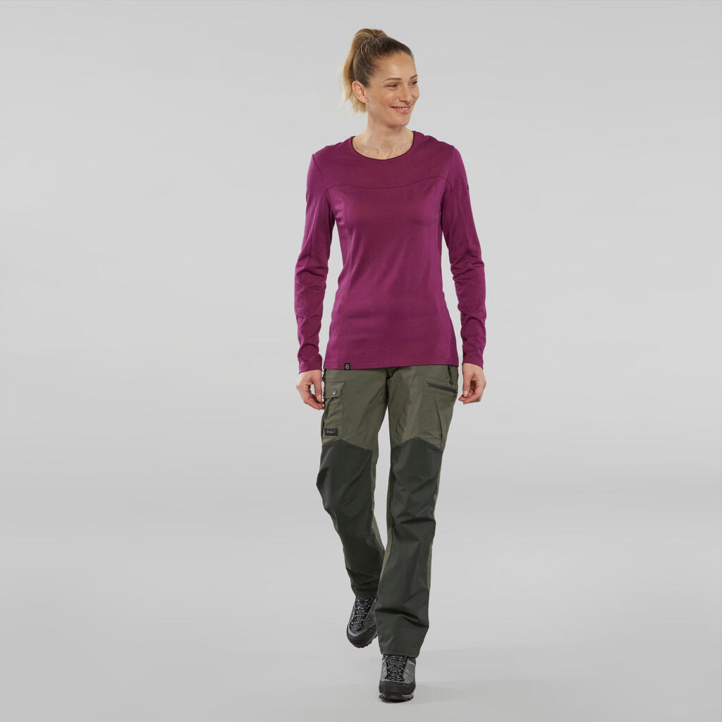 Women's Long-Sleeved Merino Wool T-Shirt - MT500