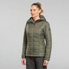 Women Puffer Jacket for Trekking - MT100 -5°C Green
