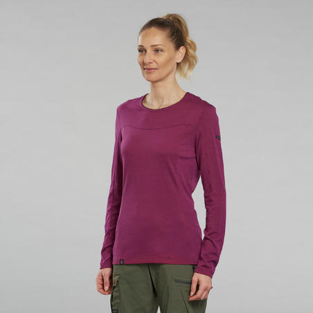 Trek 500 Merino Wool Round Neck T-Shirt - Women