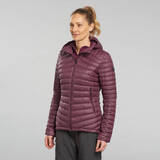 Women Trekking Down Jacket MT100 -5°C Burgundy