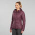 Women trekking down jacket mt100 -5°c burgundy