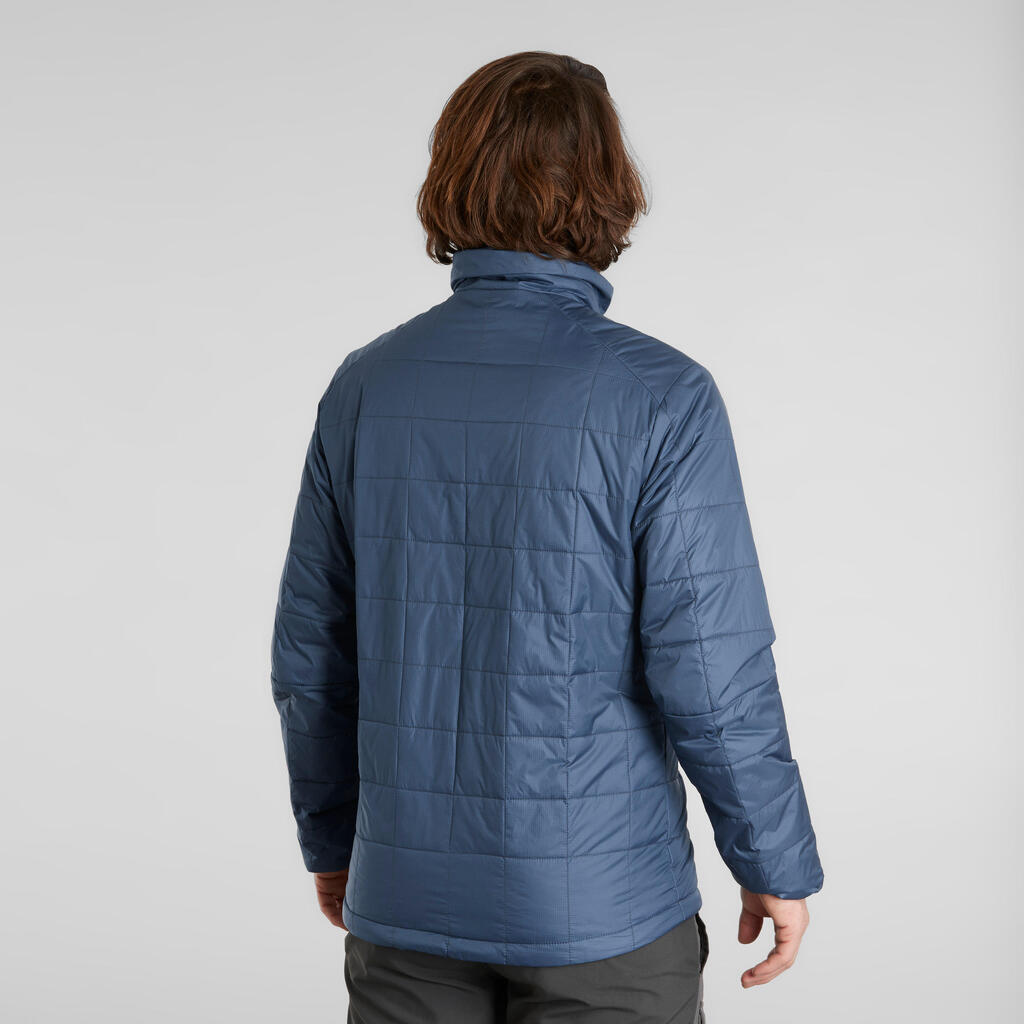 Wattierte Jacke Herren bis -5 °C Bergtrekking - MT100 blau 