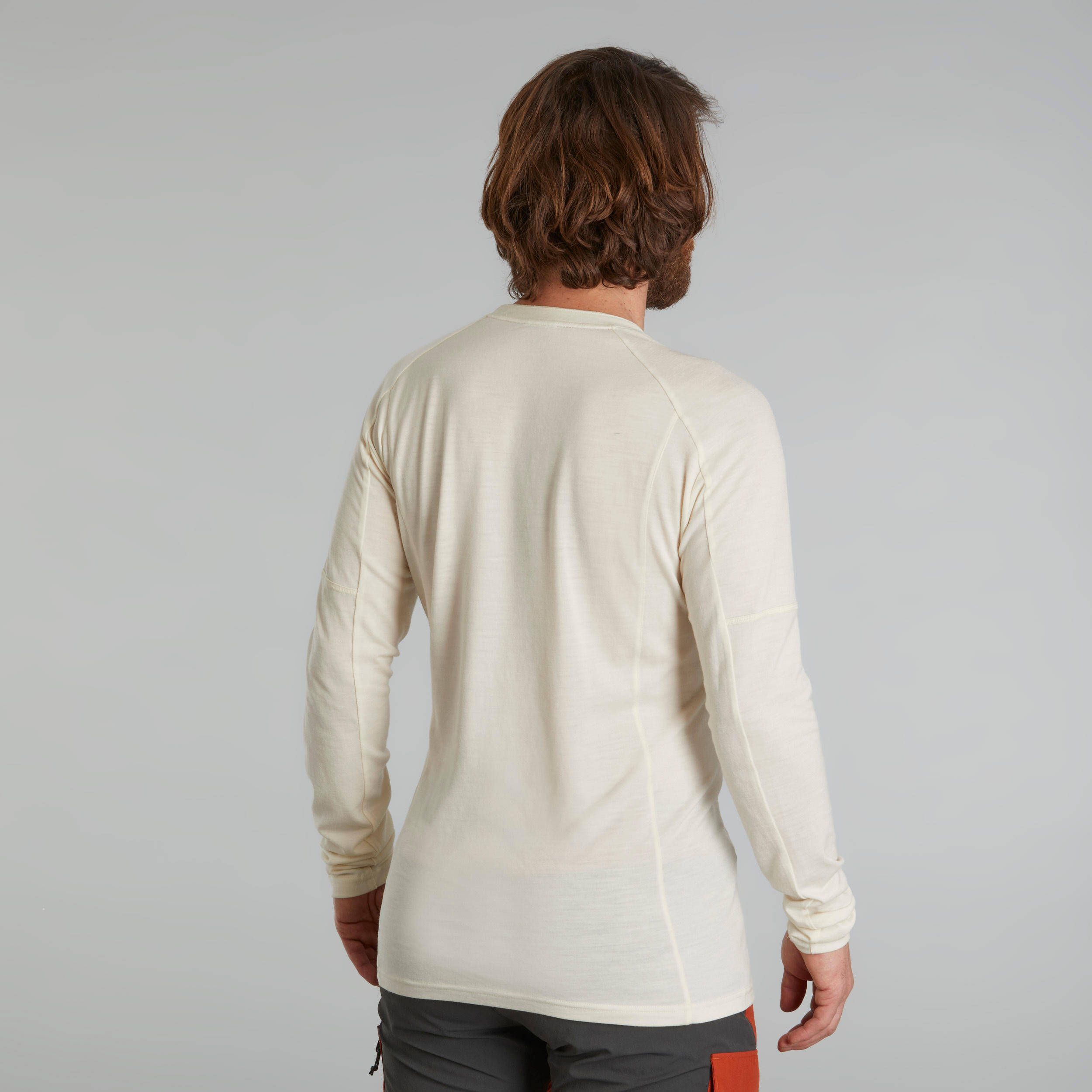 Men's Long-sleeve Undyed Merino Wool T-shirt - MT500 -  4