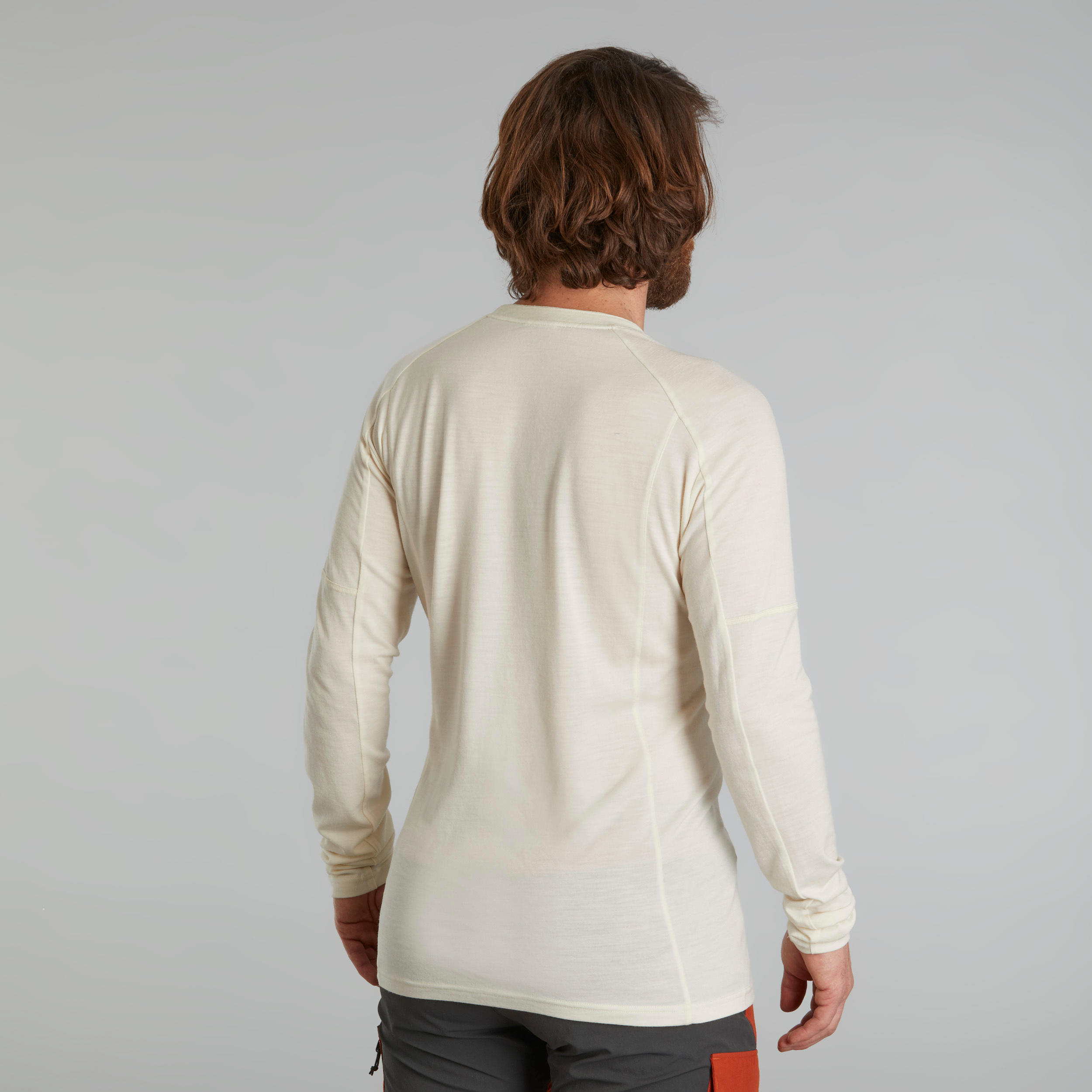 Men's Long-sleeve Undyed Merino Wool T-shirt - MT500 3/5