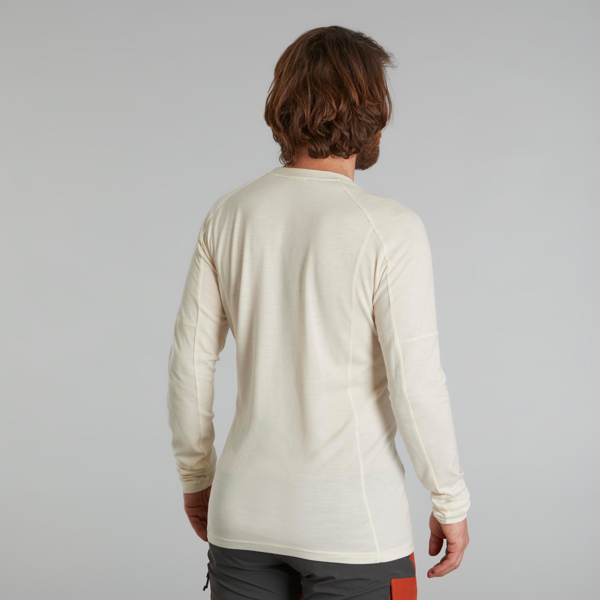 T shirt en laine m rinos sans teinture manche longue MT500 Homme