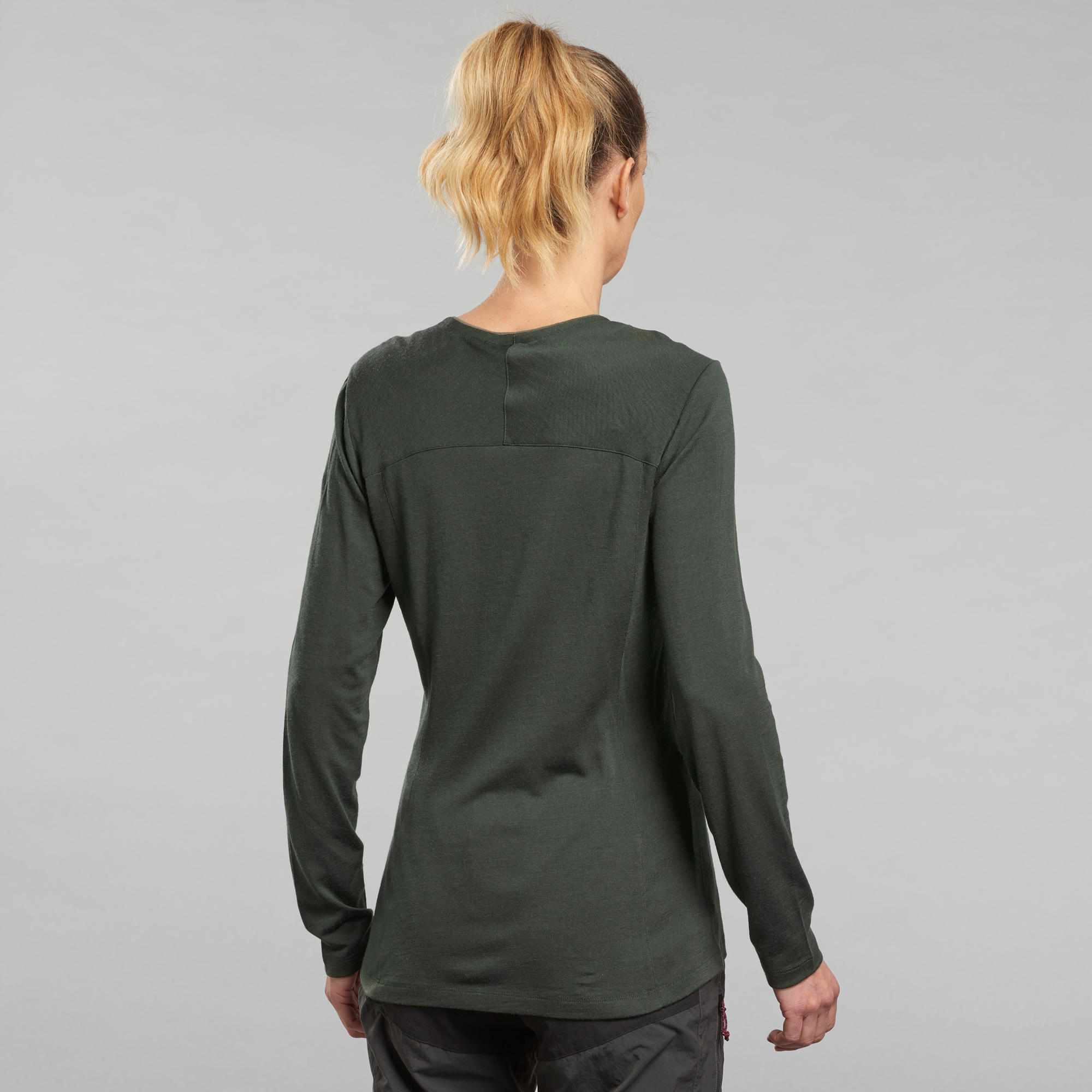 T-shirt lana merinos trekking donna MT500 WOOL FORCLAZ | DECATHLON