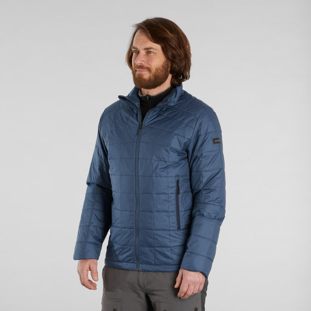 Wattierte Jacke Herren bis -5 °C Bergtrekking - MT100 blau 