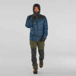 Men’s mountain and trekking padded and hooded jacket - MT900 -18°C