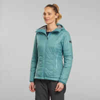 Women's Mountain Trekking Padded Jacket with Hood - MT100 -5°C