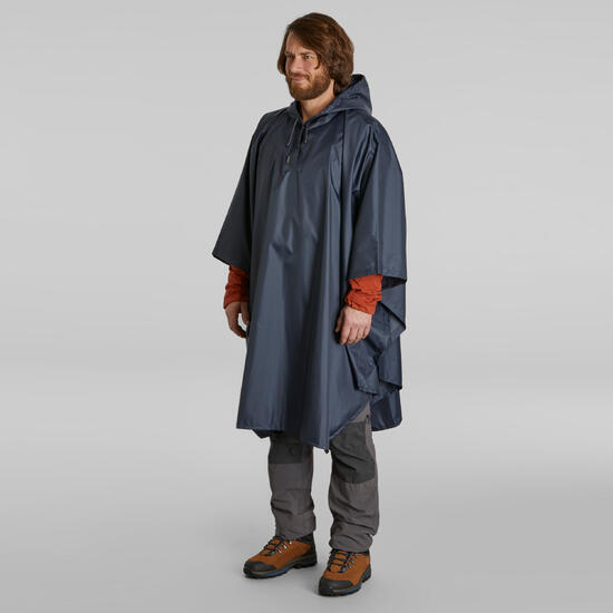 Poncho chubasquero impermeable montaña Adulto Forclaz Trek 100