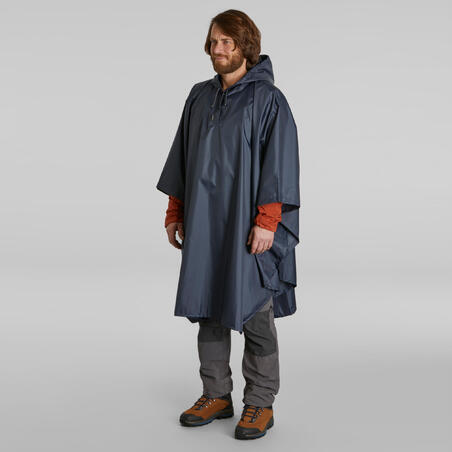 Poncho pluie de randonnée - forclaz mt 100 bleu 30l