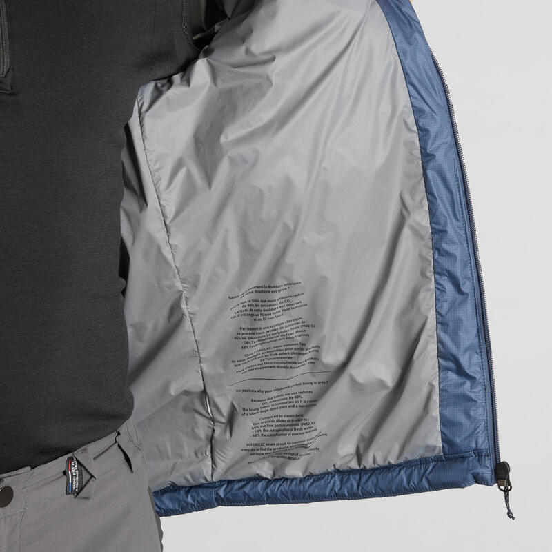 Wattierte Jacke Herren bis -5 °C Bergtrekking - MT100 blau 