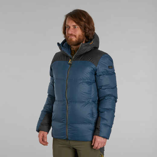 
      Daunenjacke Herren mit Kapuze bis -18 °C Bergwandern - MT900 blau
  