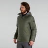 Men Trekking Padded Jacket MT100 Hooded -5°C Khaki