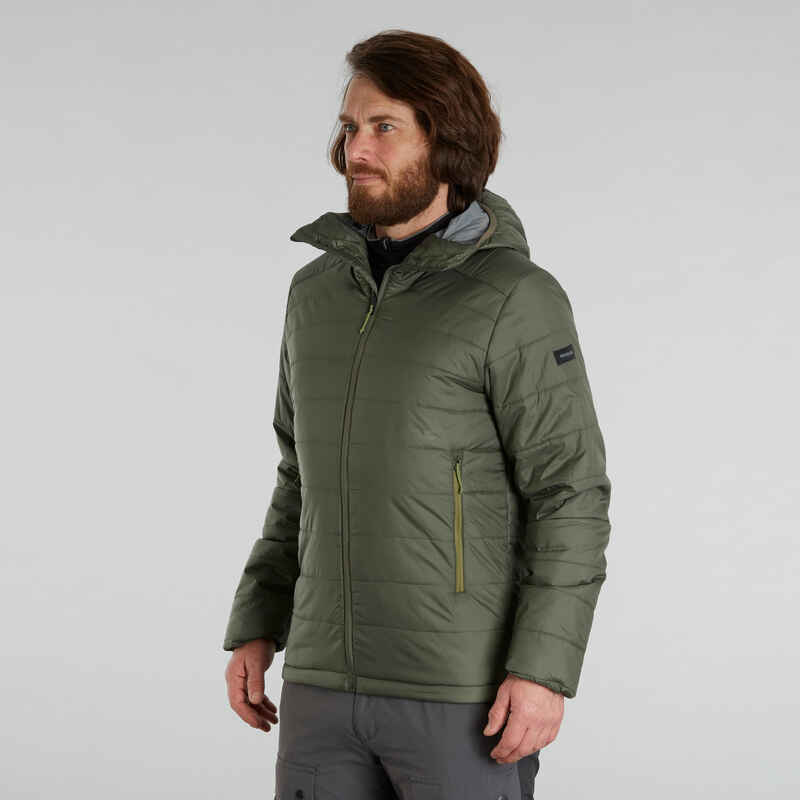 Chaqueta acolchada de montaña y trekking Hombre Forclaz Trek100 caqui