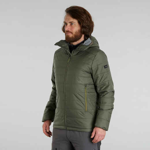 
      Wattierte Jacke Herren bis -5 °C Kapuze Trekking - MT100 
  