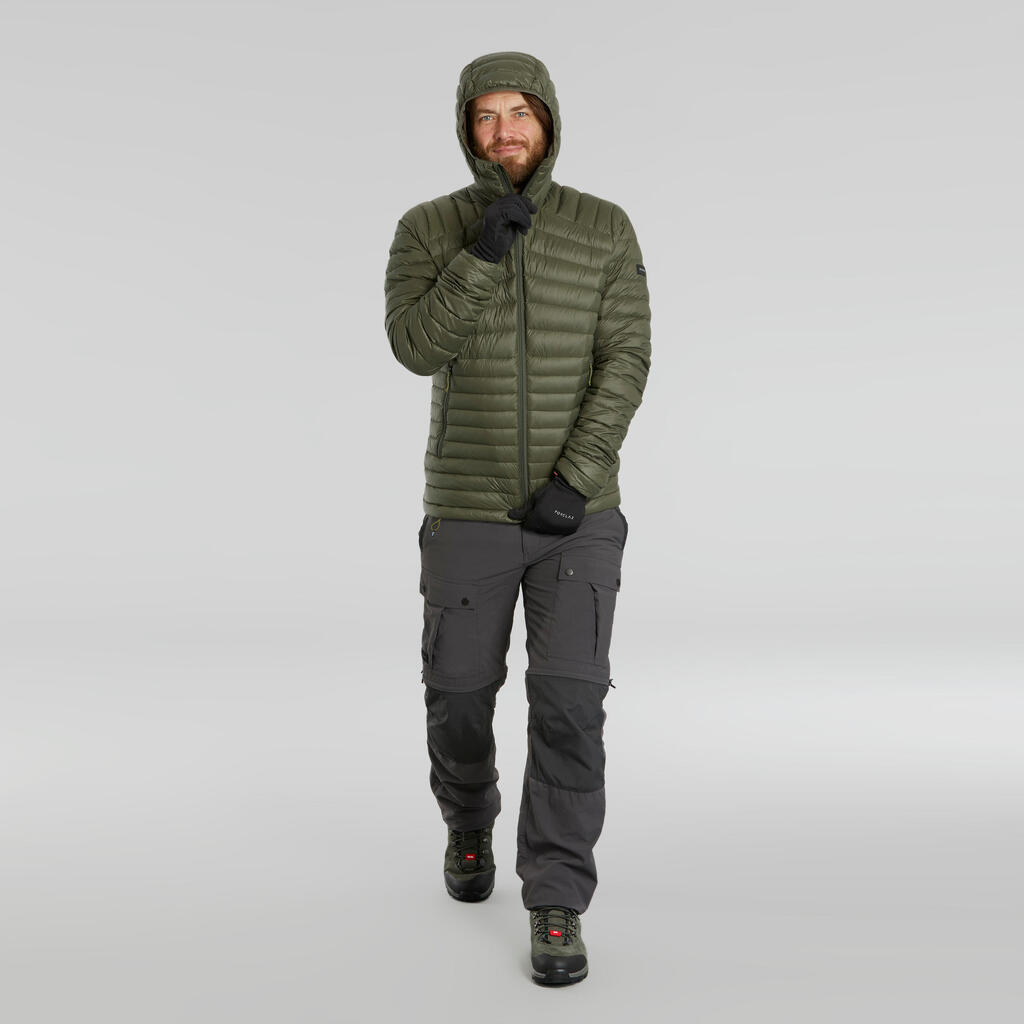 Daunenjacke Herren bis -5 °C Kapuze Trekking - MT100 