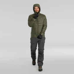 Vīriešu kalnu trekinga dūnu jaka ar kapuci “MT100”, līdz -5 °C