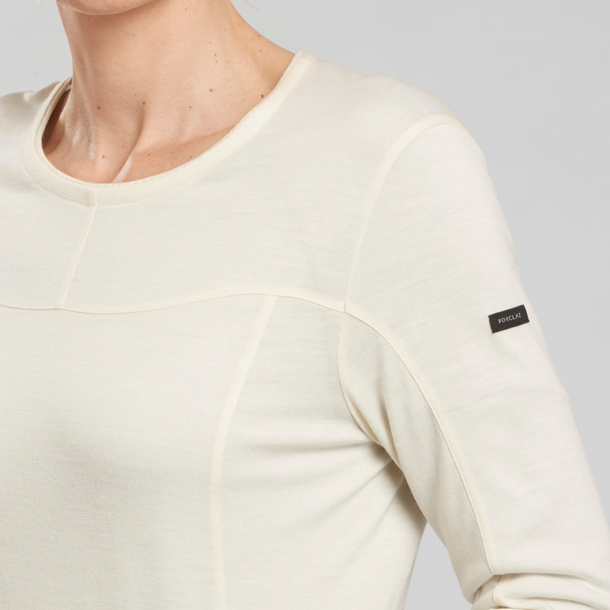 Women's Long-sleeve T-shirt Undyed Merino Wool  MT500 4/6