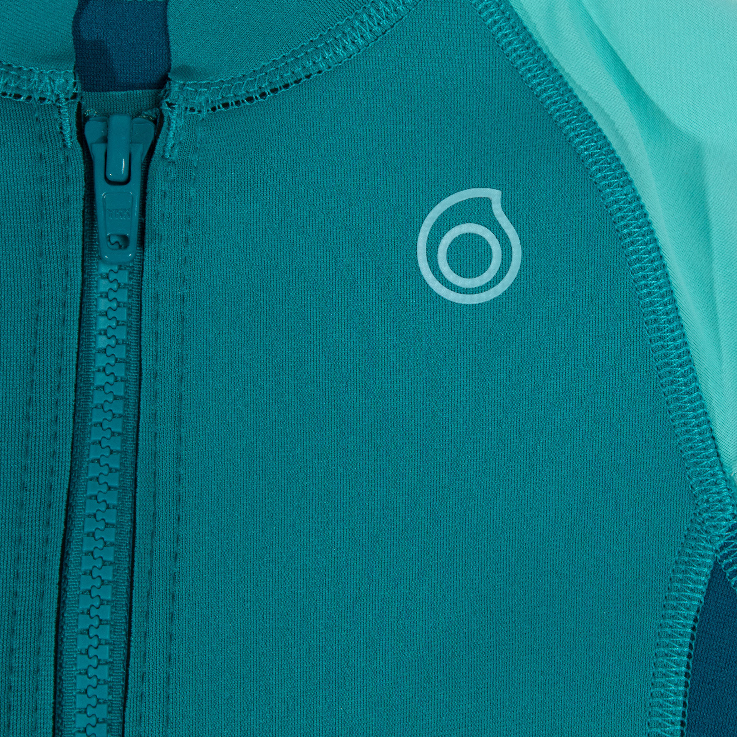 Kids top anti-UV long-sleeved 1.5 mm neoprene turquoise 2/2