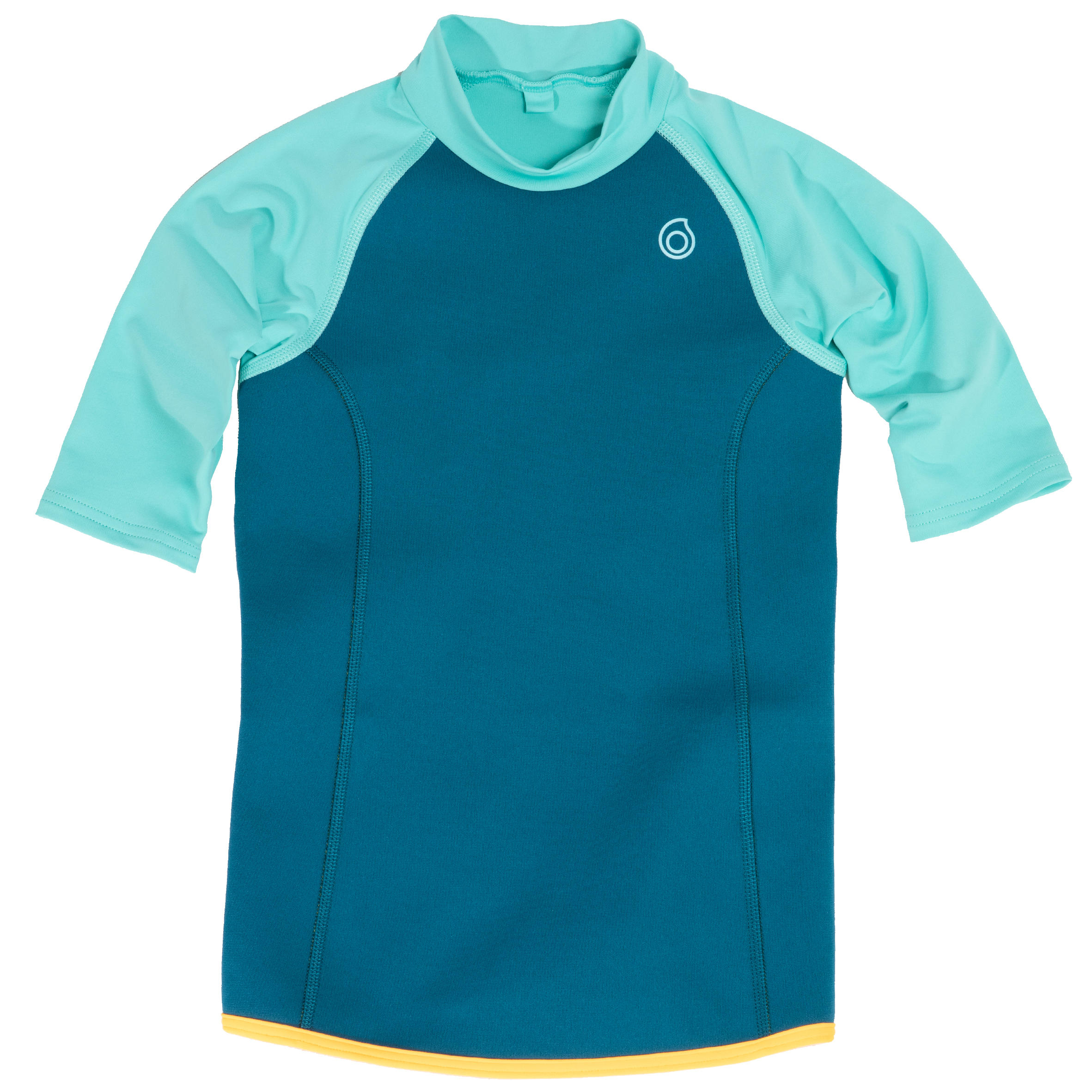Kids top anti-UV short-sleeved 1.5 mm neoprene turquoise 7/10