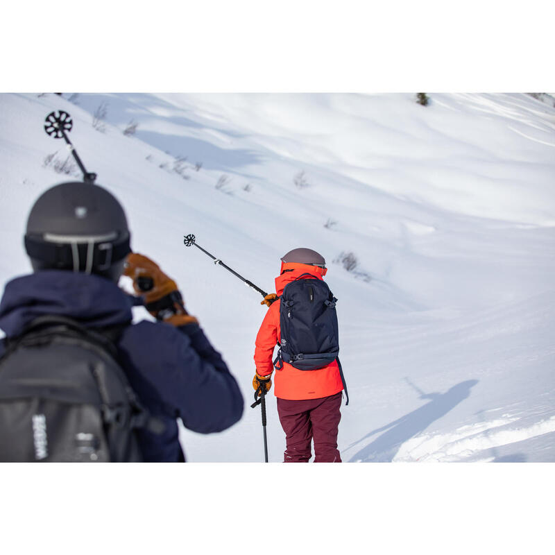 Mochila de ski snowboard freeride - FR 100 DEFENSE - Azul marinho