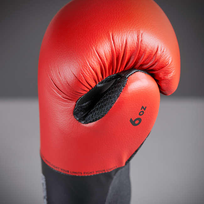 OUTSHOCK Kids' Boxing Gloves 100 Red Decathlon