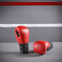 Guantes de boxeo kick boxing junior Outshock 100 rojo