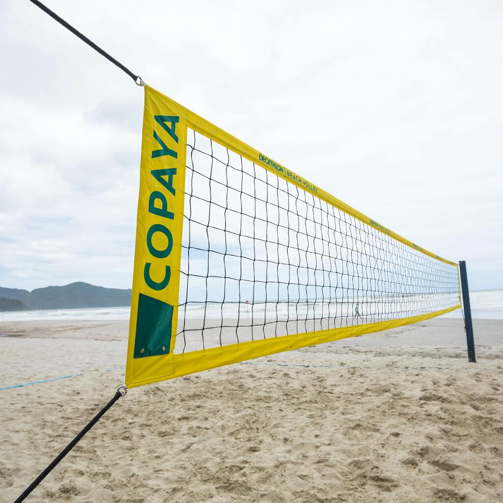 Beachvolleyballnetz BVN900 offizielle Maße gelb