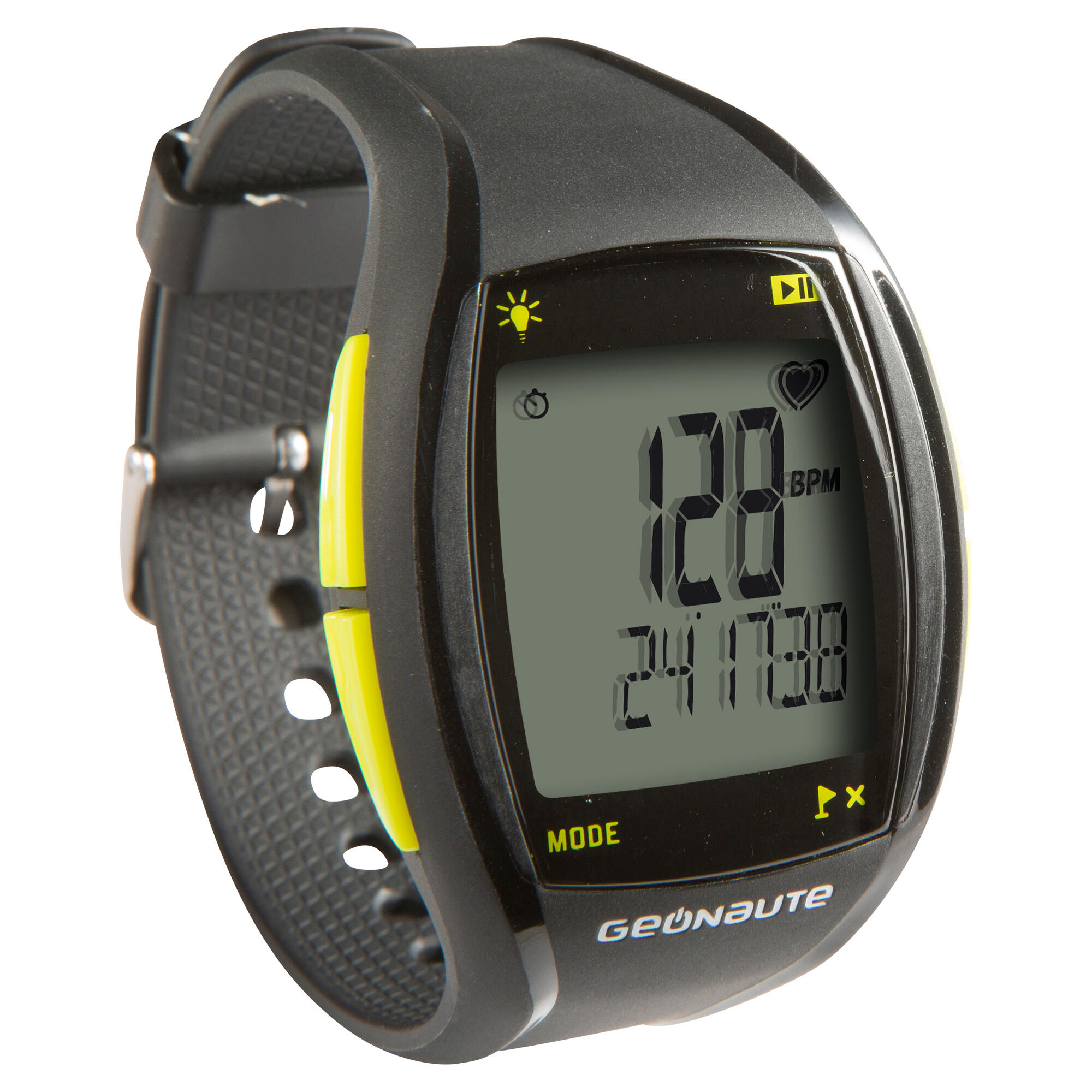 ONrhythm 410 Heart Rate Monitor Watch and Coded Chest Strap - yellow 7/12