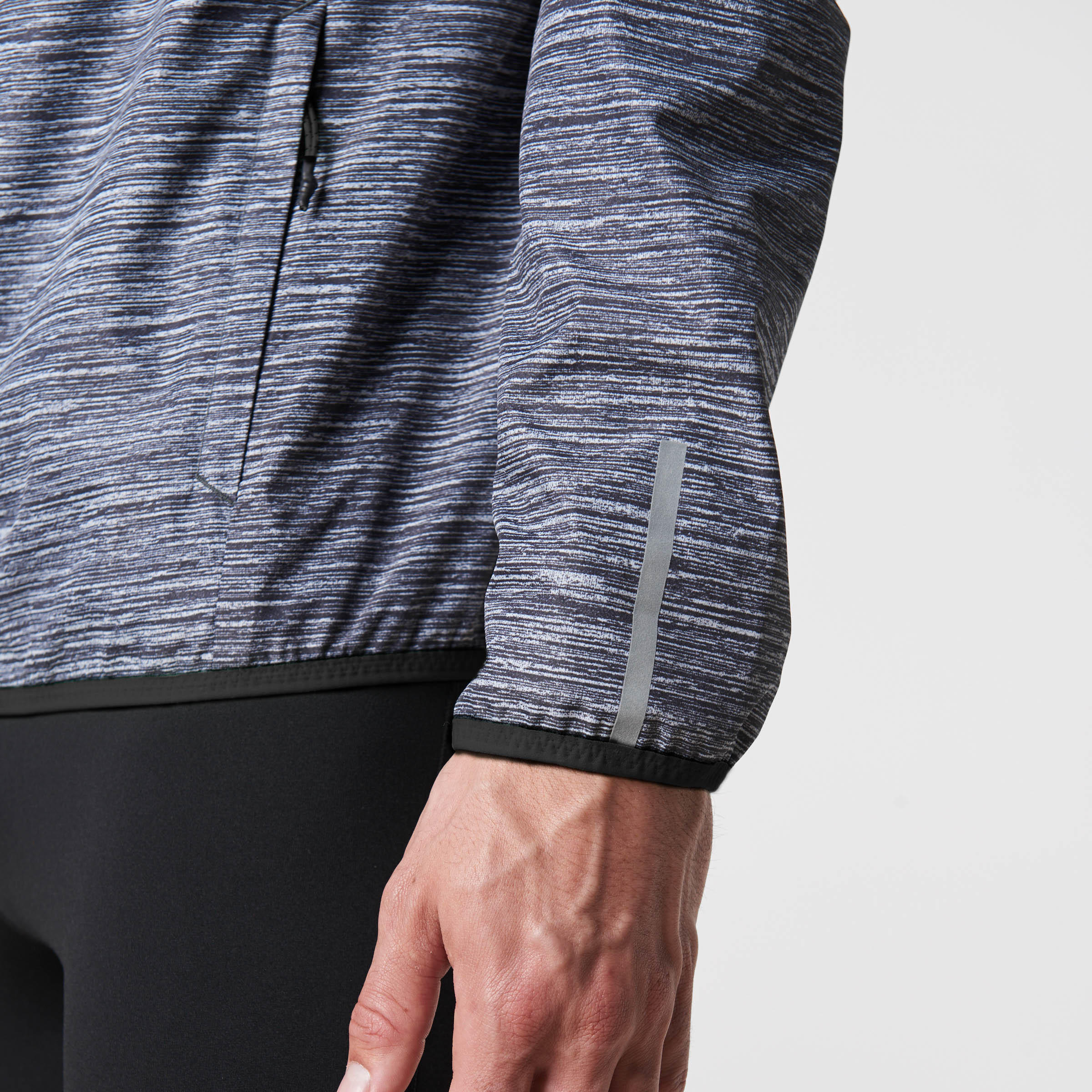 RUN RAIN men's running jacket grey 6/8