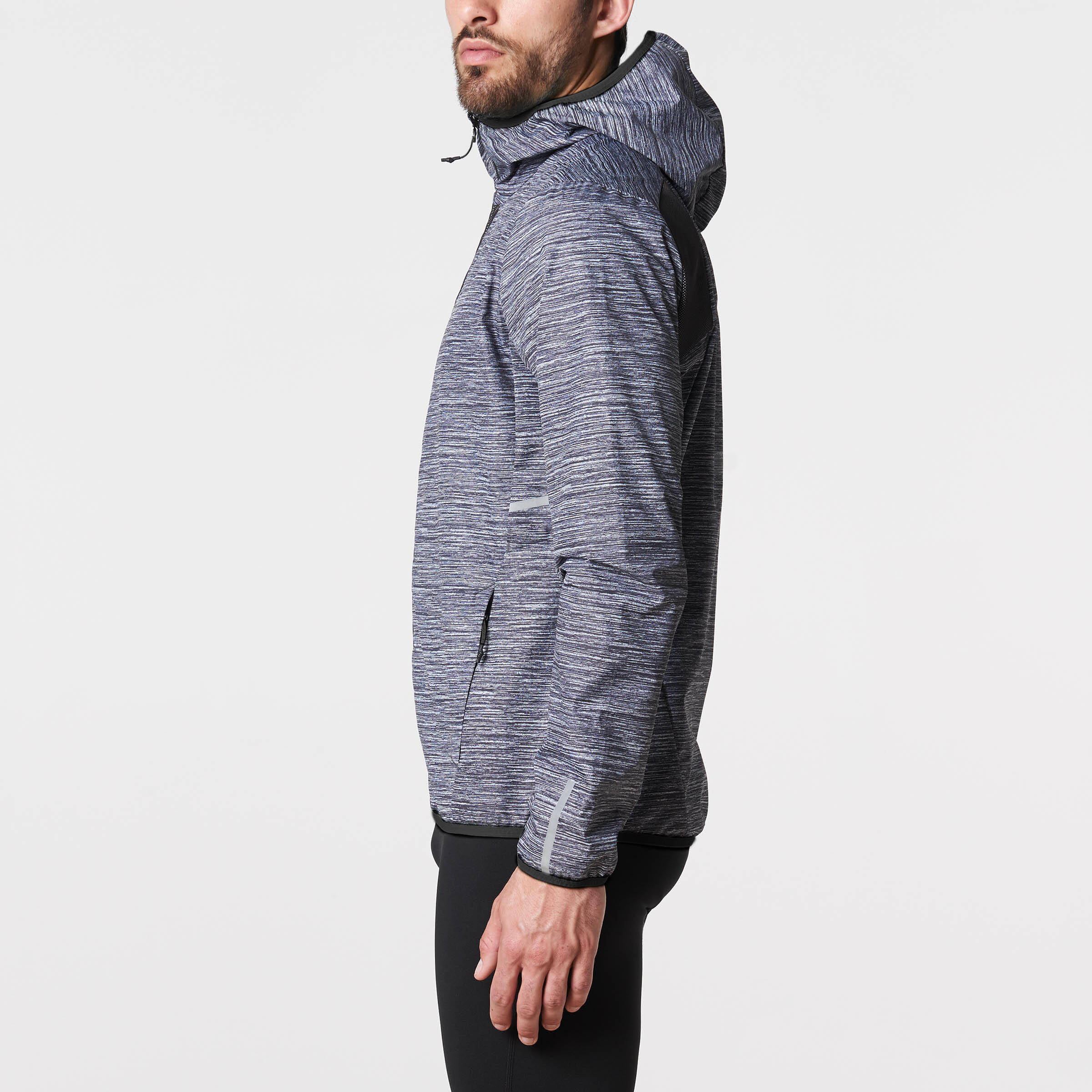 RUN RAIN men's running jacket grey -  4