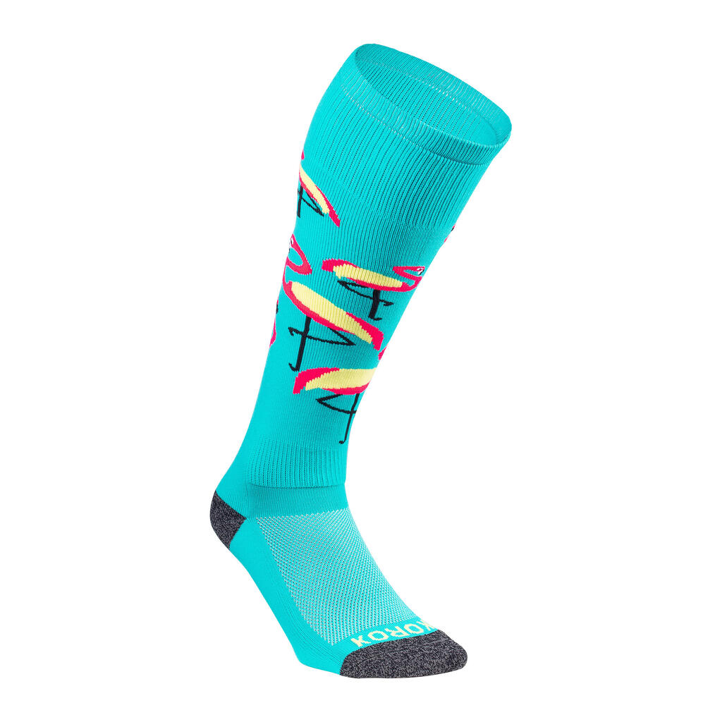 Stutzen Feldhockey FH500 Kinder Flamingo