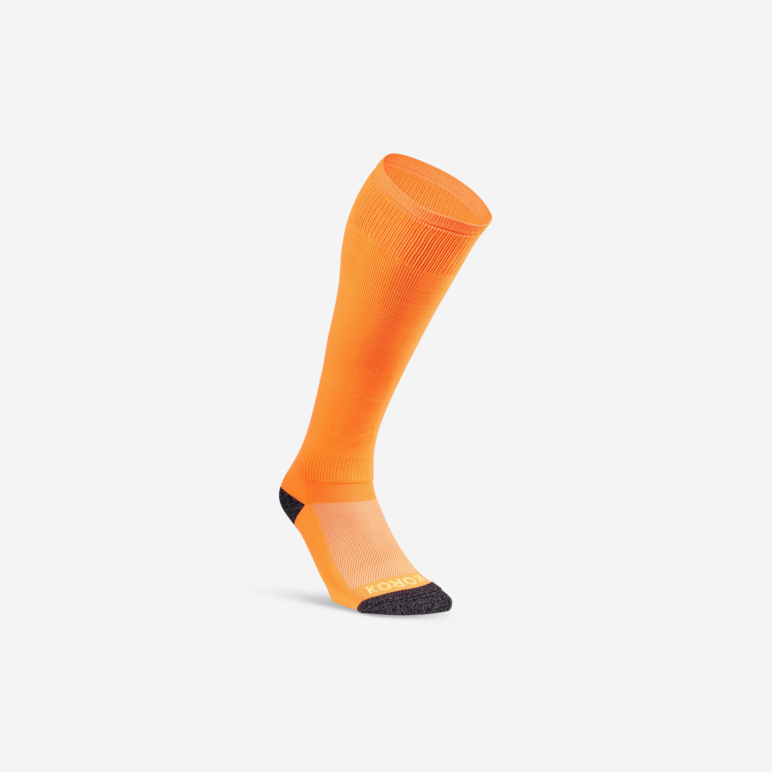 Chaussettes de hockey sur gazon enfant FH500 orange fluo