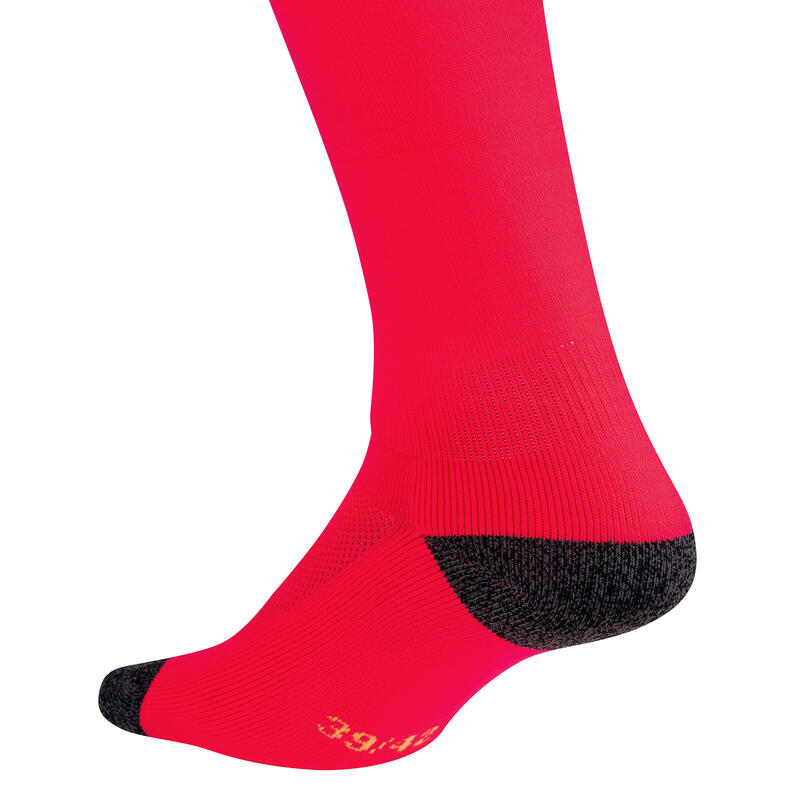 Chaussettes de hockey sur gazon enfant/adulte FH500 rose fluo