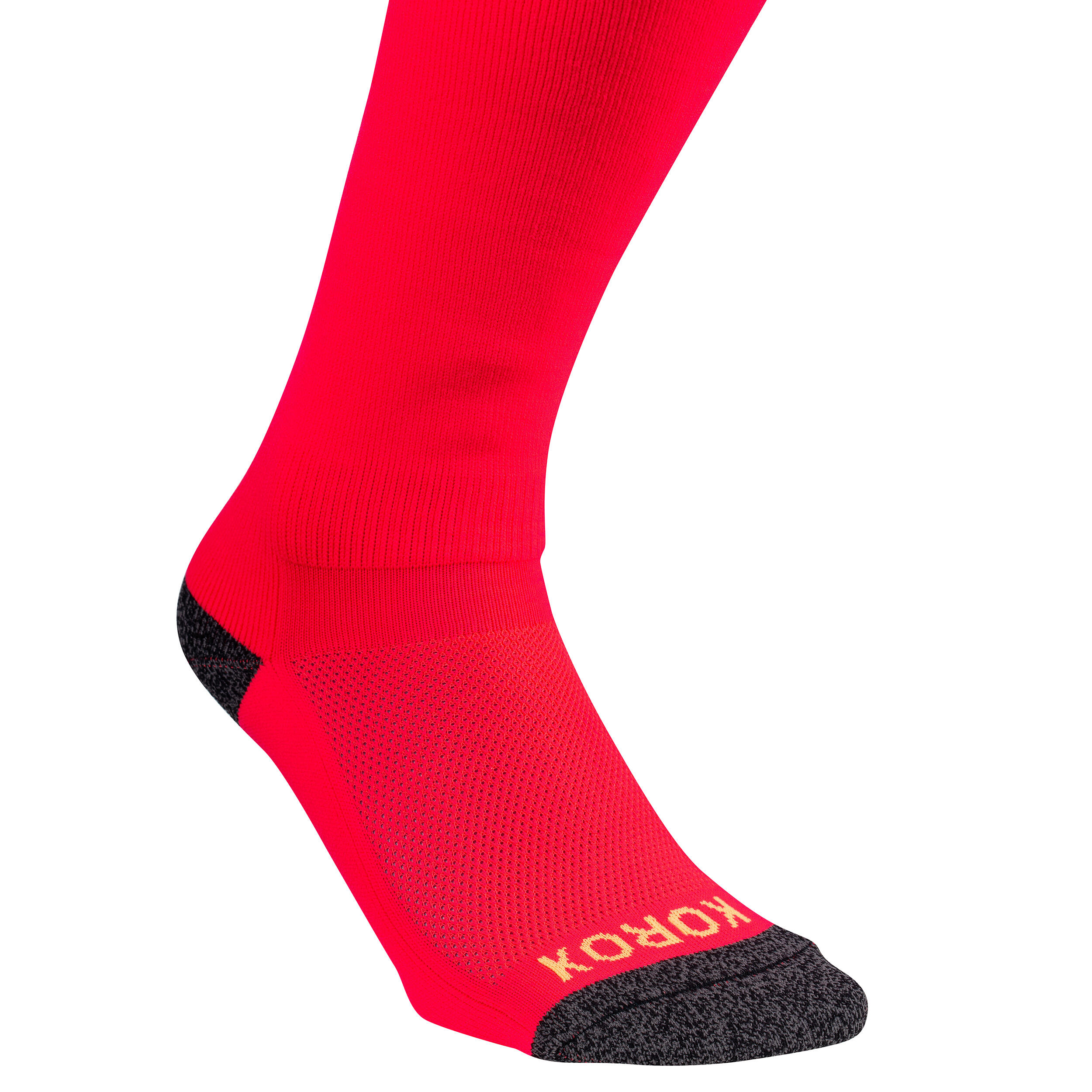 Chaussettes de hockey sur gazon enfant/adulte FH500 rose fluo 3/4