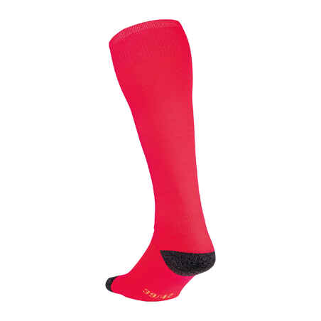 Vaikiškos / suaugusiųjų žolės riedulio kojinės „FH500“, neoninė rožinė